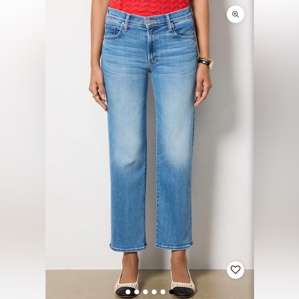 NWOT Mother The Rambler Zip Flood Jeans Out of the Blue Sz 32